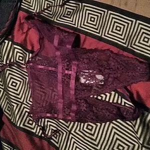 Floral lace and mesh widow with matching panty.